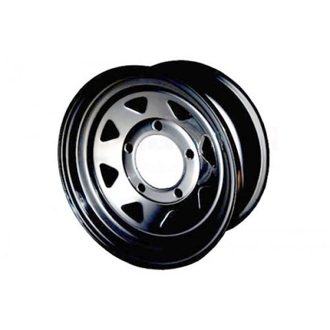 GRW003 8 Spoke steel wheel (Black)
